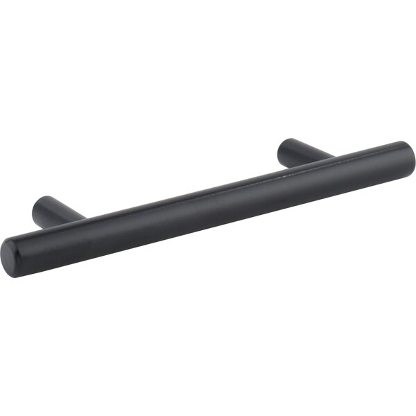 96 Mm Center-to-Center Hollow Matte Black Stainless Steel Naples Cabinet Bar Pull